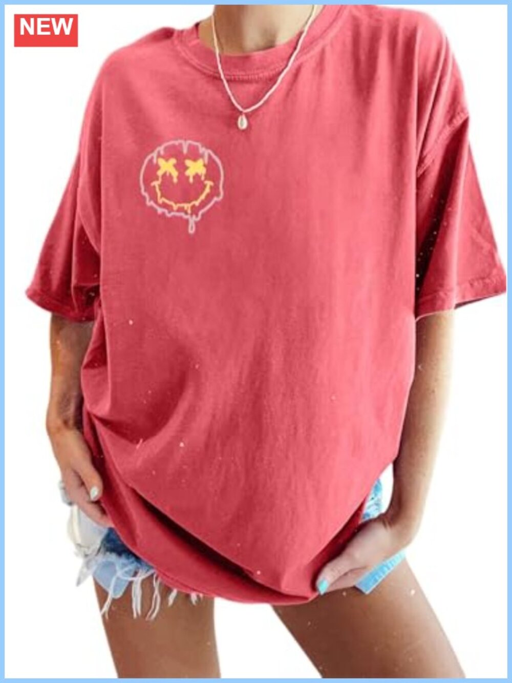 Oversized Graphic T-Shirt Women Loose Fit Short Sleeve Casual Tee